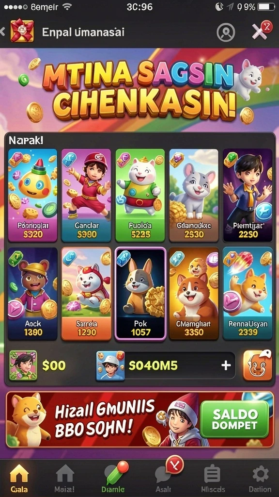 Screenshot menampilkan aksi seru dalam gameplay A7777.
