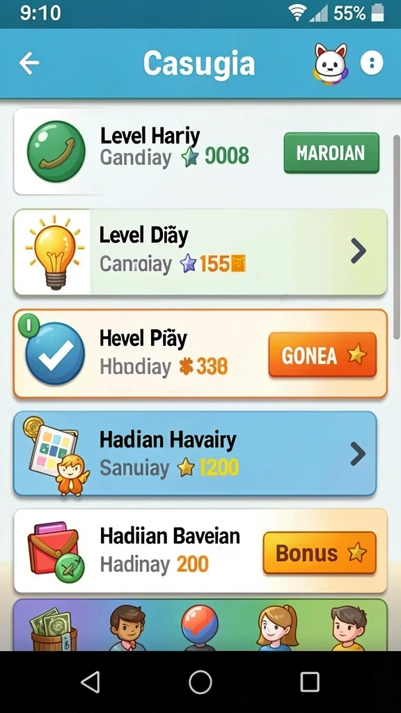 Berbagai permainan slot dengan tema yang beragam.