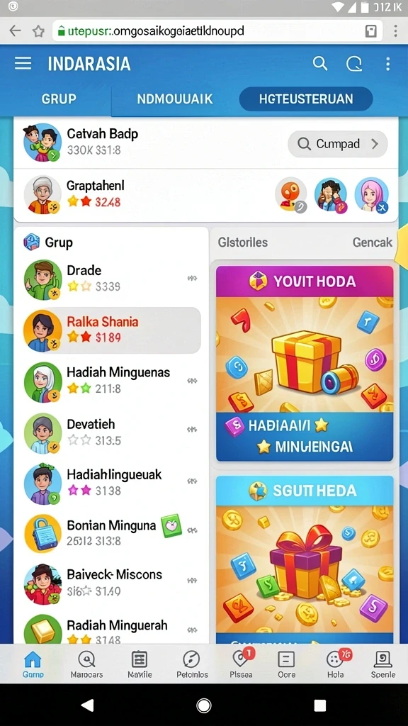 Tampilan awal game dengan karakter menarik dan lingkungan yang memikat.