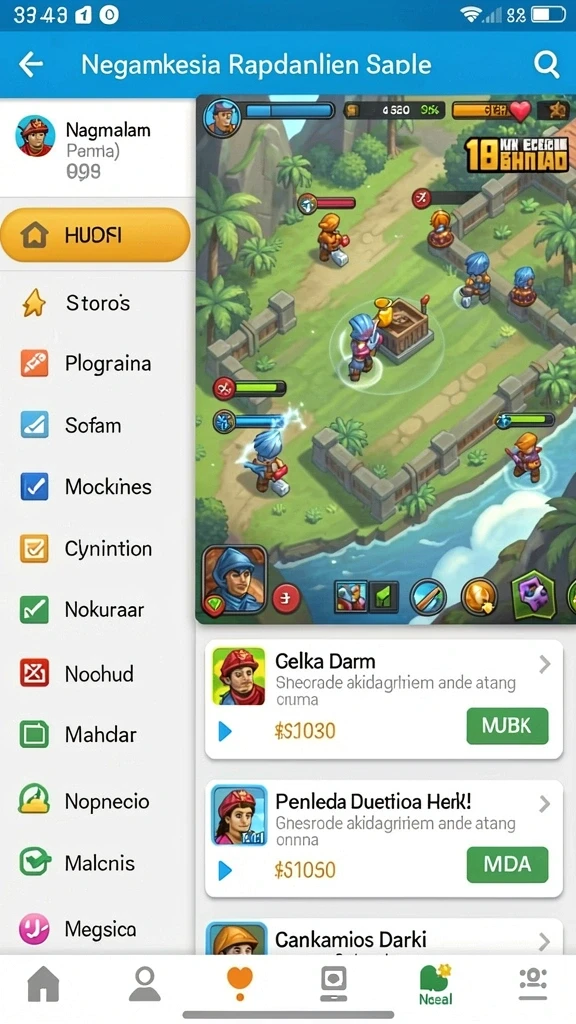 Screenshot 1 menunjukkan antarmuka utama GB777 yang menarik.