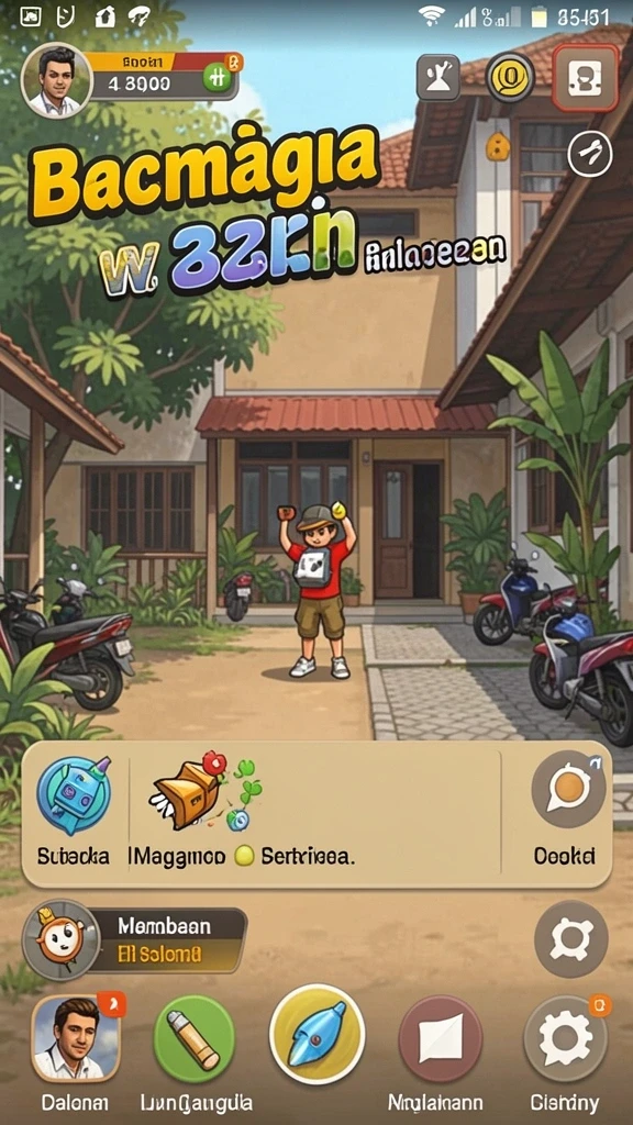 Tampilan utama GEBYAR4D dengan menu permainan.