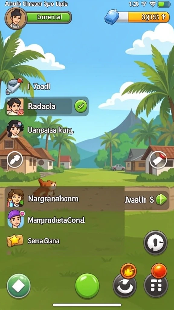 Tampilan awal game yang menarik dan penuh warna.
