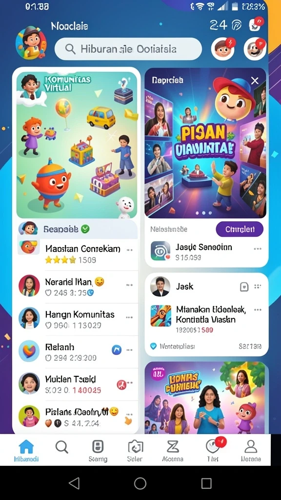 Beragam pilihan permainan yang menghibur dan seru.
