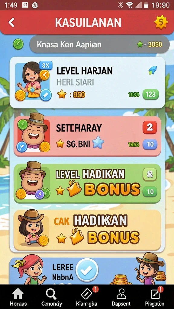 Tampilan karakter yang menarik dan unik.